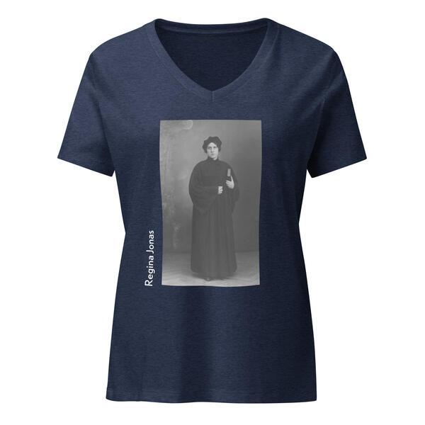 Regina Jonas V-Neck - Heather Navy