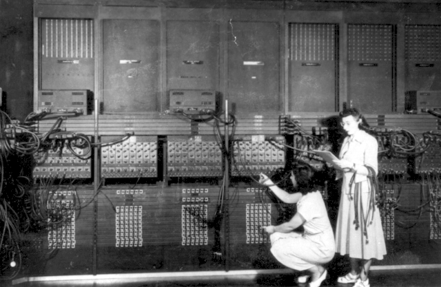 Marlyn Wescoff and Ruth Lichterman working on ENIAC