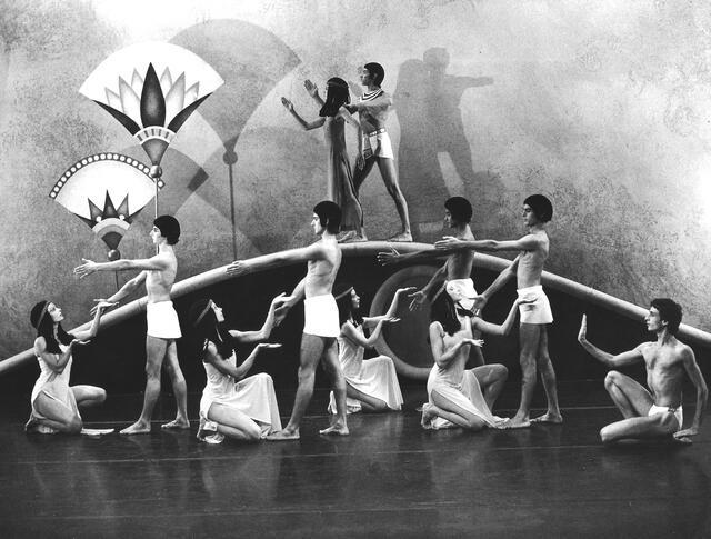 11 dancers from the Bat-Dor Dance Company dancing in “The Dreamer” choreographed by Mirali Sharon