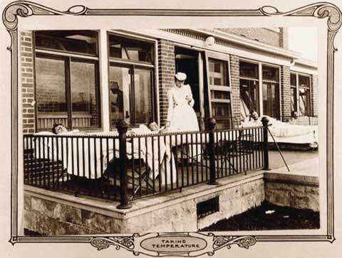 Nurse and Patients at National Jewish Hospital 