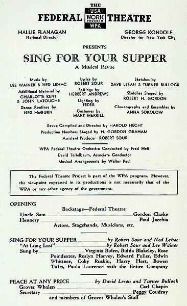 Federal Theatre Project's Sing for Your Supper, Page 2