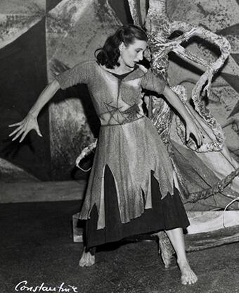 Bella Lewitzky in Lester Horton’s work Warsaw Ghetto, 1949.