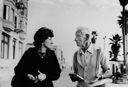 Myerhoff Speaking with a Member of the Israel Levin Senior Center, 1978