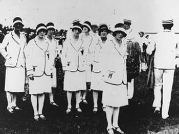 The Canadian Women's Track Team at the Opening of the Olympic Games, 1928