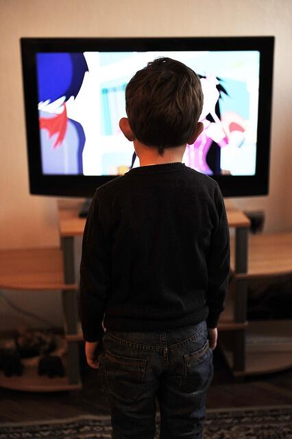 Kid Watches Television