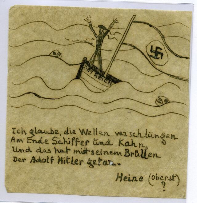 handwritten leaflet created by Claude Cahun for a resistance campaign