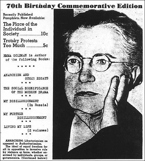 Emma Goldman's 70th Birthday, 1939