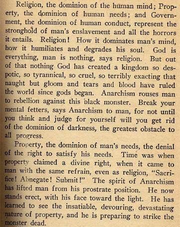 Excerpts From Emma Goldman's Essay, 'Anarchism: What It Really Stands For'