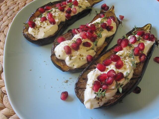Eggplant with Greek Yogurt Sauce