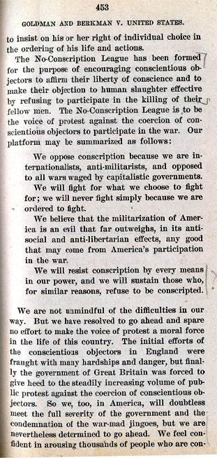 Manifesto of the No-Conscription League circa 1917, page 3