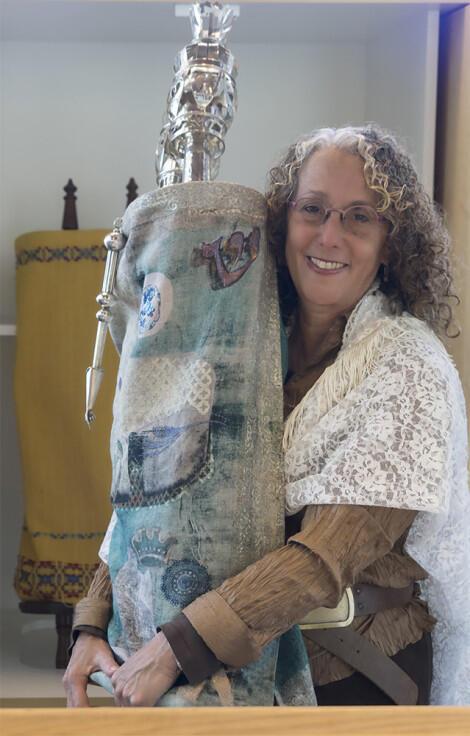 Elyse Goldstein with Torah