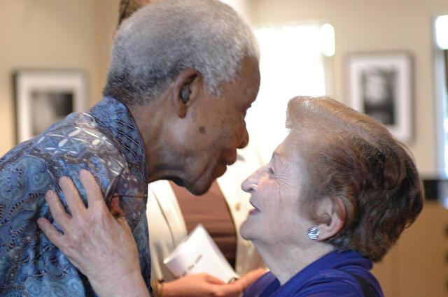 Esther Barsel with Nelson Mandela