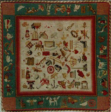 Needlepoint by Rebecca Gratz and her Niece circa 1850s