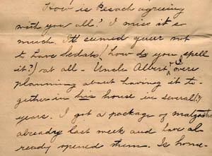 Letter from Gertrude Weil to her Family, March 29, 1896 - excerpt from page 4