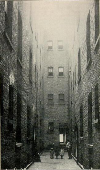 "Children in Tenement Alley," 1900