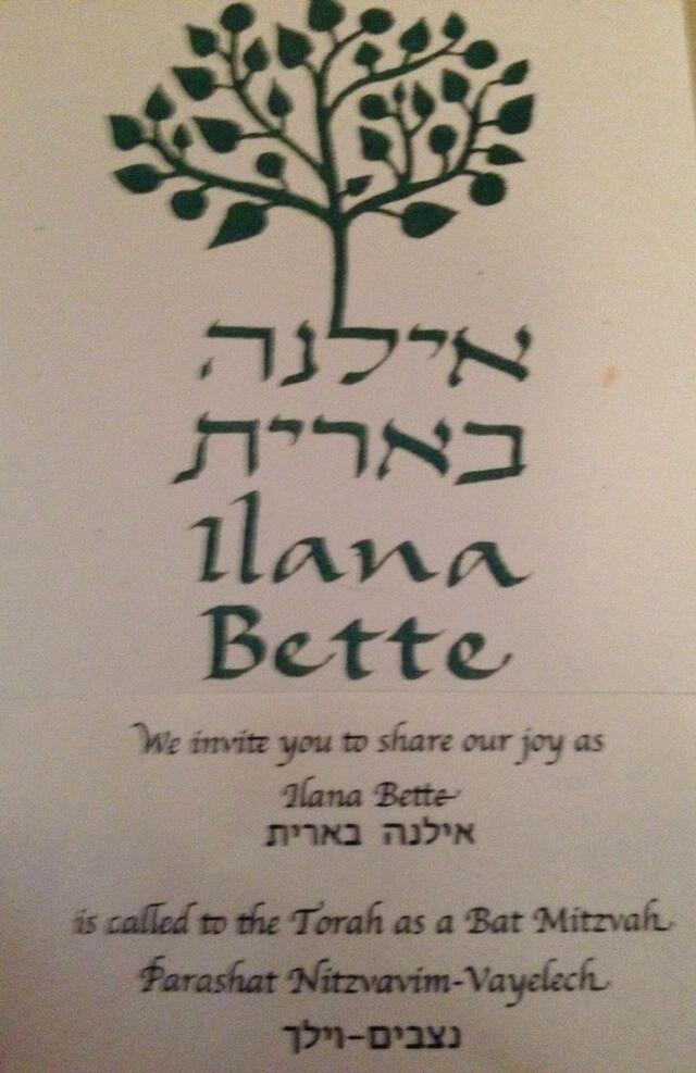Ilana Goldberg's Bat Mitzvah