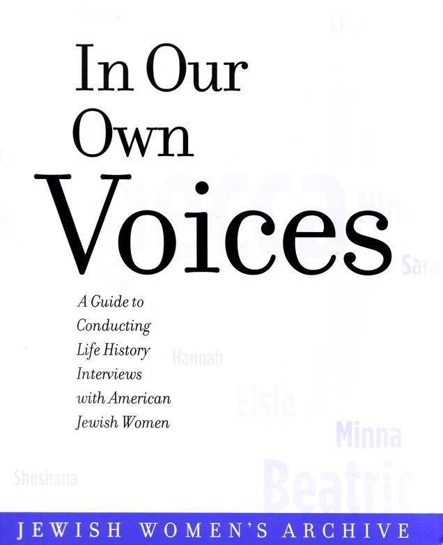 "In Our Own Voices" eBook Cover by Jewish Women's Archive, 2005