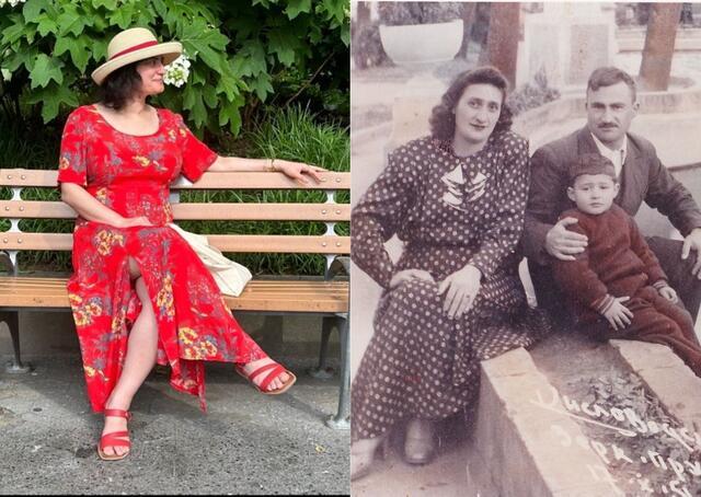 Slavena Salve Nissan, 2024 and Photo of Grandmother - Collage