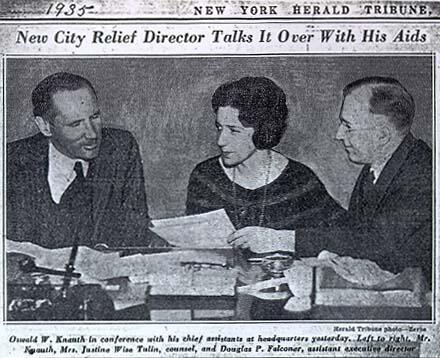 "New City Relief Director Talks it Over With His Aids," New York Herald Tribune, April 13, 1935