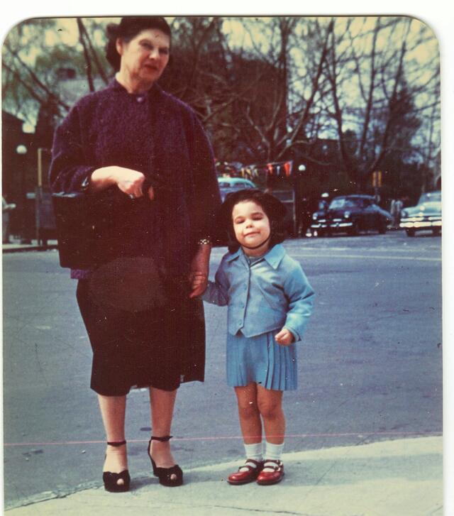 Lauren Shapiro with her Aunt Jennie near the Grotto