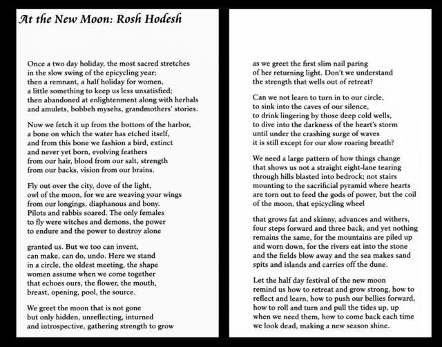 "At the New Moon" by Marge Piercy