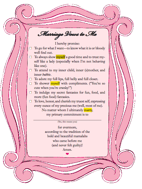 "Marriage Vows to Me" by Lisa Klug, 2012