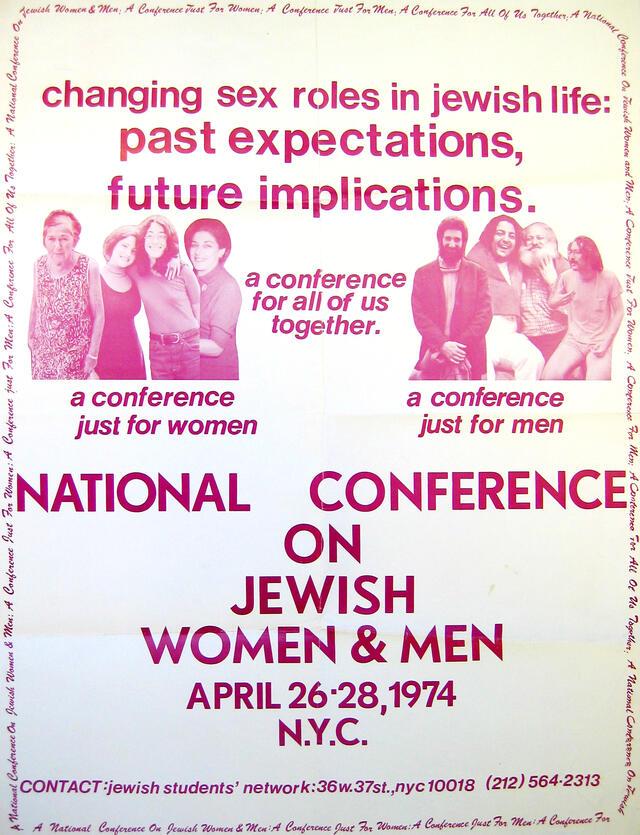 National Conference on Jewish Women & Men Poster, 1974