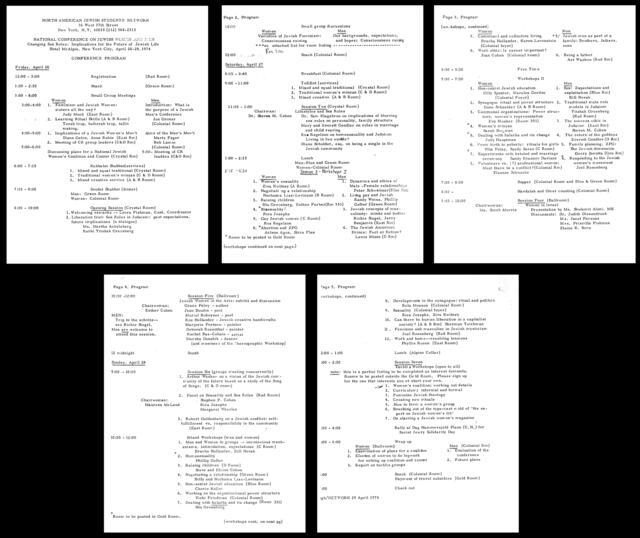 National Conference on Jewish Women & Men Program, April 26-28, 1974