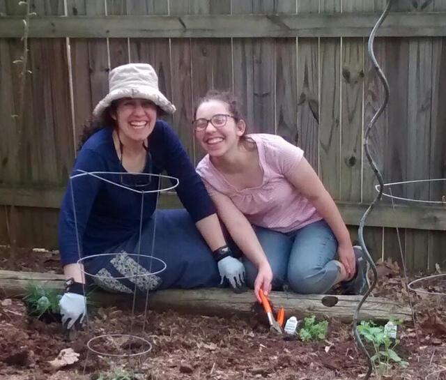 Rising Voices Fellow Rana Bickel Gardening with her Mom