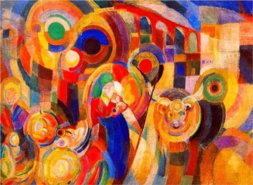 Market at Minho by Sonia Delaunay, 1915