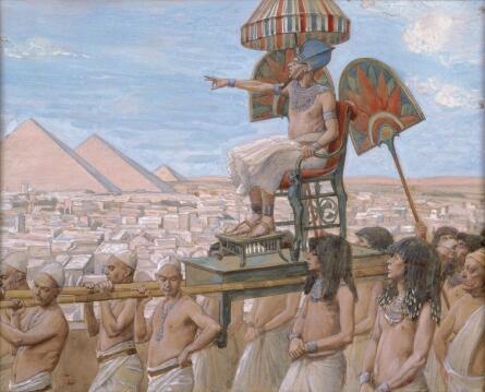 Pharaoh Notes the Importance of the Jewish People by James Tissot circa 1896-1902