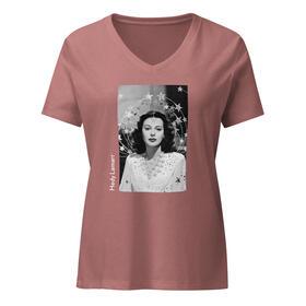 Hedy Lamarr V-Neck - Heather Mauve